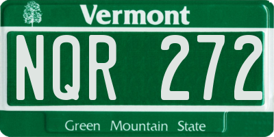VT license plate NQR272