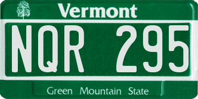 VT license plate NQR295