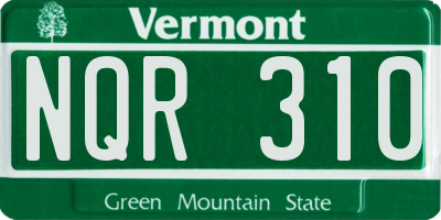 VT license plate NQR310