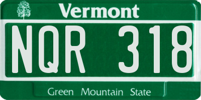 VT license plate NQR318