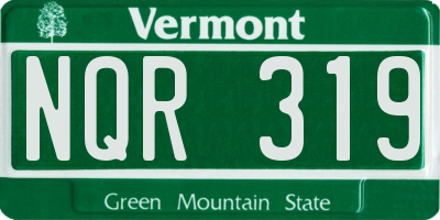 VT license plate NQR319