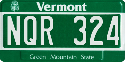 VT license plate NQR324