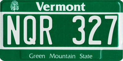 VT license plate NQR327