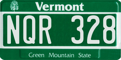 VT license plate NQR328