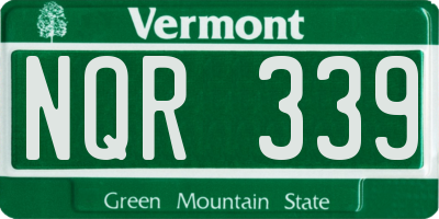 VT license plate NQR339