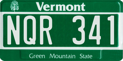 VT license plate NQR341