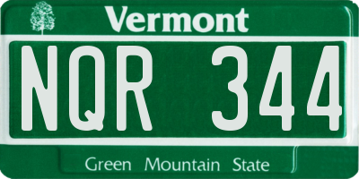 VT license plate NQR344