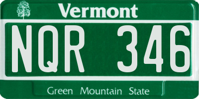VT license plate NQR346