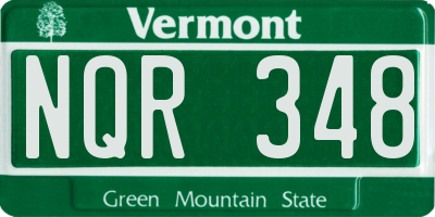 VT license plate NQR348