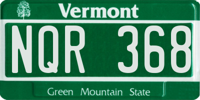 VT license plate NQR368