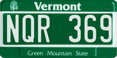 VT license plate NQR369