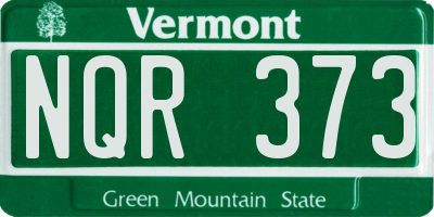 VT license plate NQR373