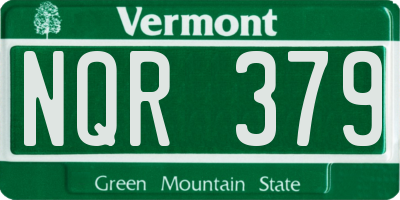 VT license plate NQR379