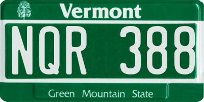 VT license plate NQR388
