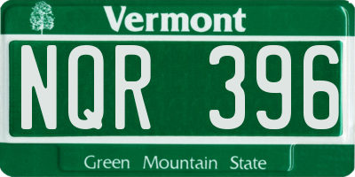 VT license plate NQR396