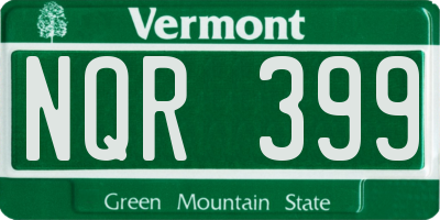VT license plate NQR399