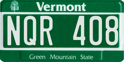 VT license plate NQR408