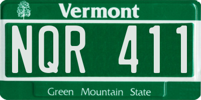 VT license plate NQR411