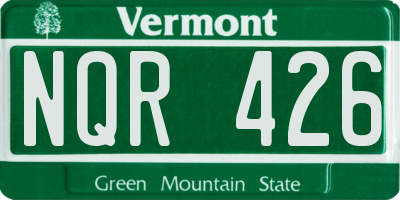 VT license plate NQR426