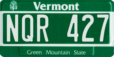 VT license plate NQR427