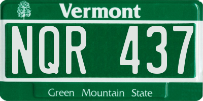 VT license plate NQR437