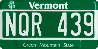 VT license plate NQR439
