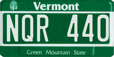 VT license plate NQR440