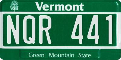 VT license plate NQR441