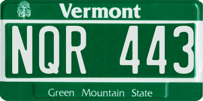 VT license plate NQR443