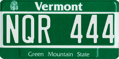 VT license plate NQR444