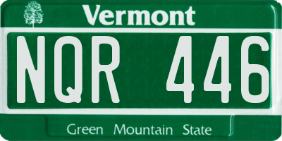 VT license plate NQR446
