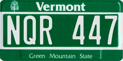 VT license plate NQR447