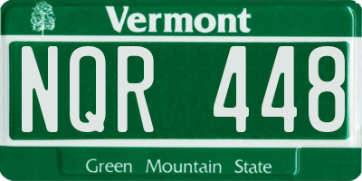 VT license plate NQR448