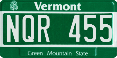 VT license plate NQR455