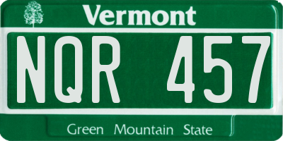 VT license plate NQR457