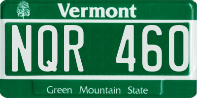 VT license plate NQR460