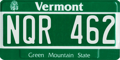 VT license plate NQR462