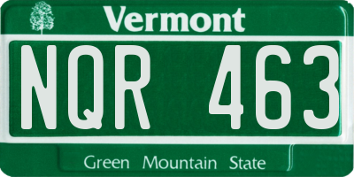 VT license plate NQR463