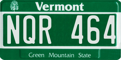 VT license plate NQR464