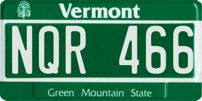 VT license plate NQR466