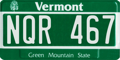 VT license plate NQR467