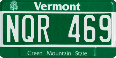 VT license plate NQR469