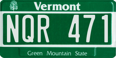 VT license plate NQR471