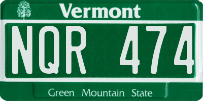 VT license plate NQR474
