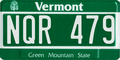 VT license plate NQR479