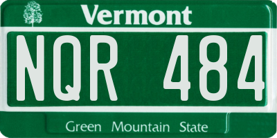 VT license plate NQR484