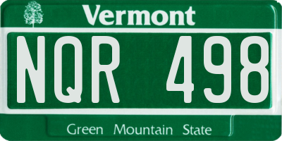 VT license plate NQR498