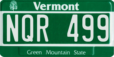 VT license plate NQR499