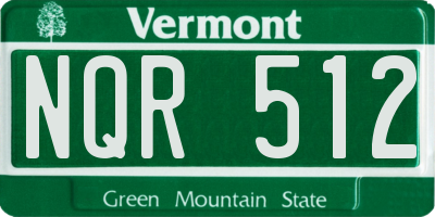 VT license plate NQR512