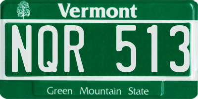 VT license plate NQR513